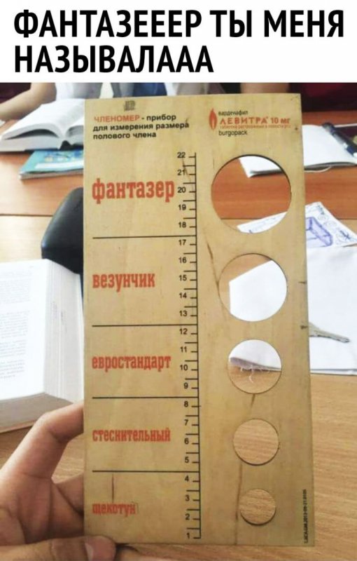 Линейка Фантазёр для измерения члена