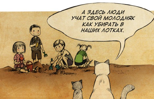 Здесь люди учаться убирать в наших лотках