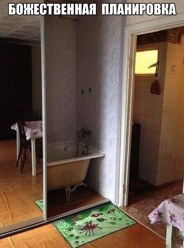 Ванная в шкафу, планировка