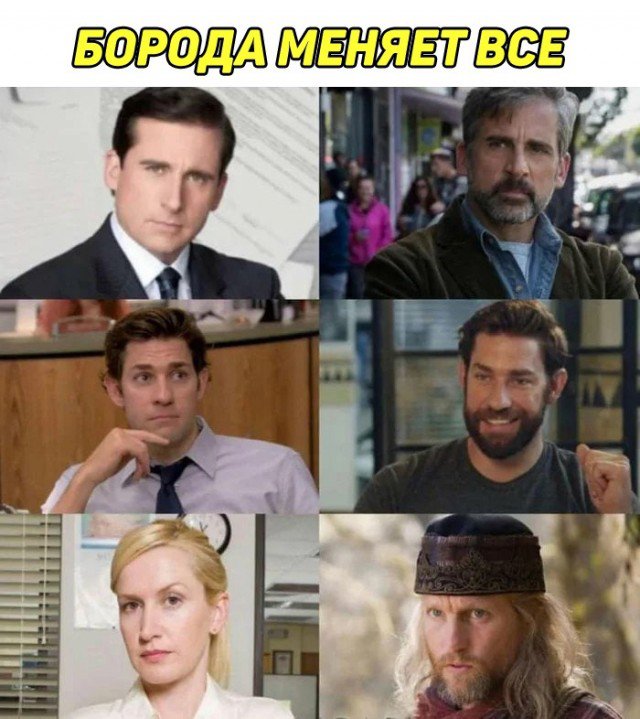 Сравнение людей с бородой и без бороды