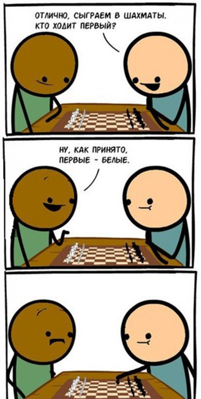 Кто ходит первый, белые смелые