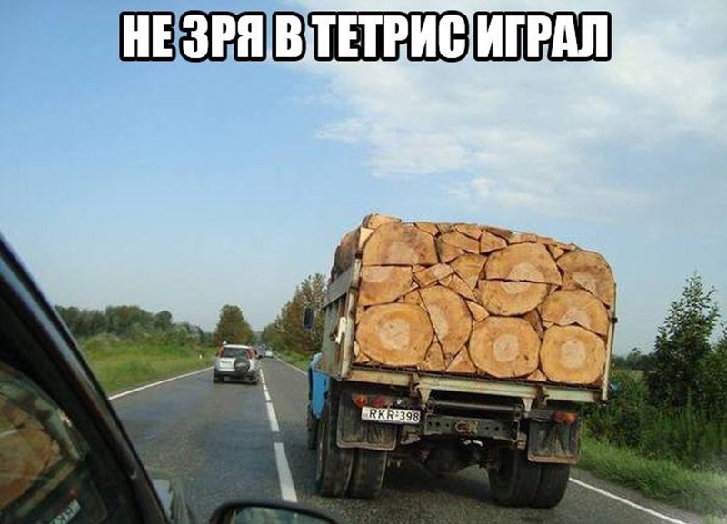 Брёвна сложены без щелей, как в тетрисе