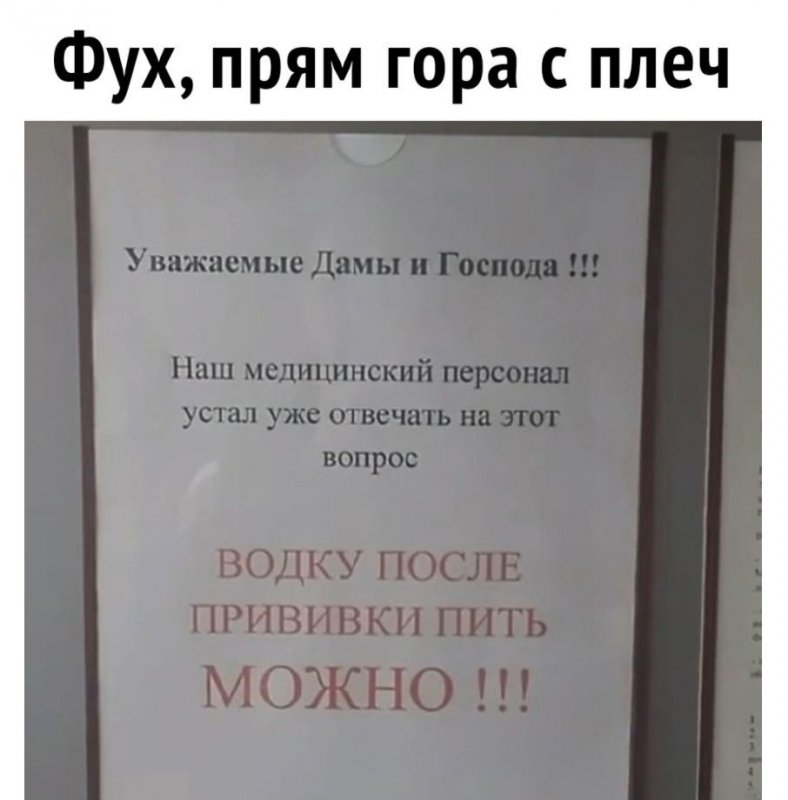 Водку после прививки пить можно