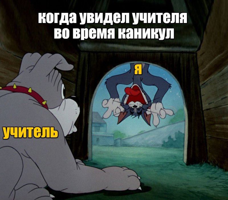 Увидел учителя во время каникул