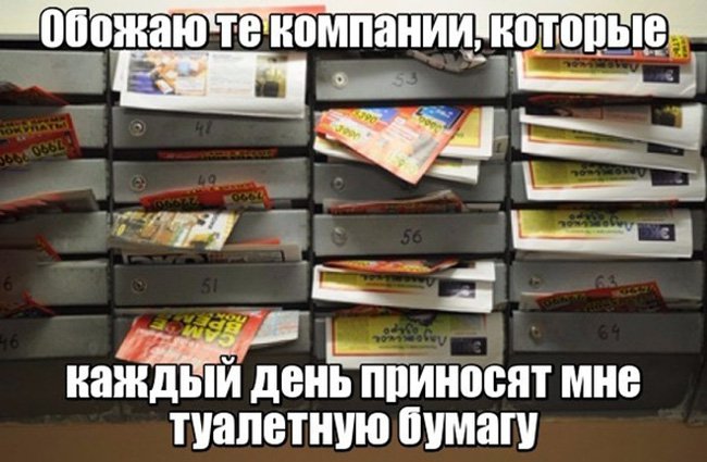 Кладут в почтовые ящики туалетную бумагу