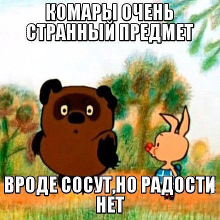 Комары странный предмет, сосут а радости нет